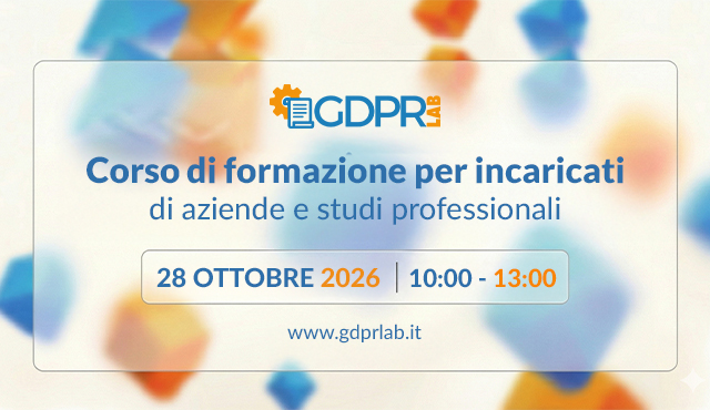 corso di formazione incaricati privacy del 28 ottobre 2026