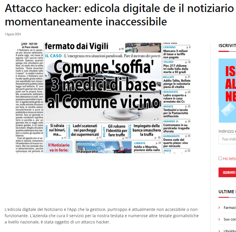 MIles33 hacked: i primi articoli delle testate colpite