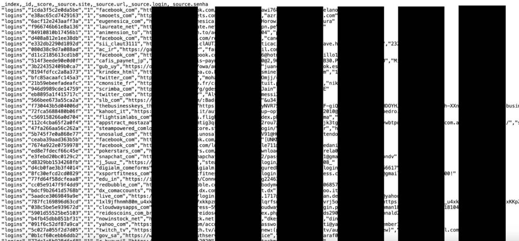 Password rubate: uno screenshot dei database trapelati online