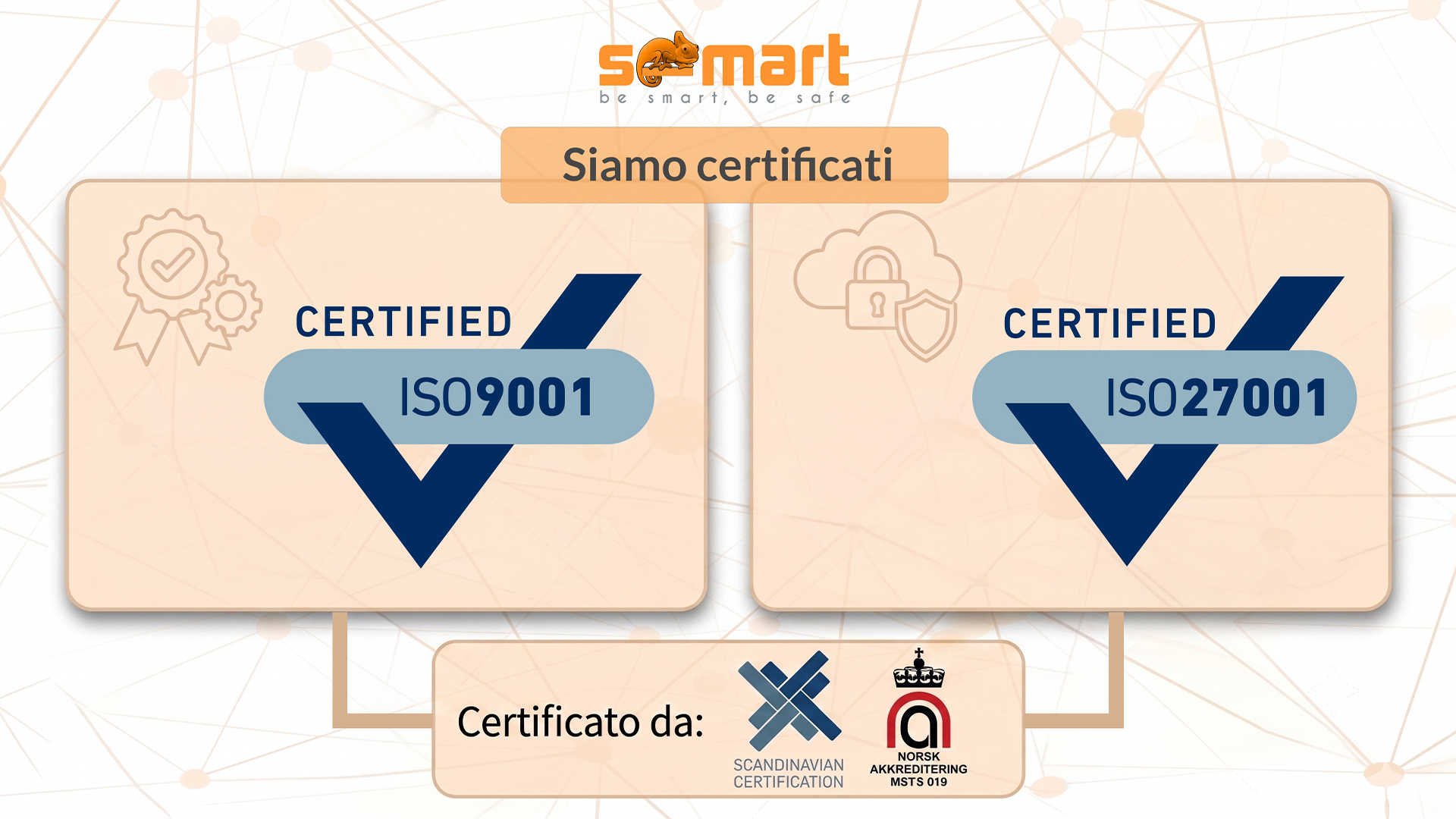 img_articolo_certificati Abbiamo ottenuto le certificazioni ISO 9001 e ISO 27001: qualità e sicurezza, ora anche sulla carta