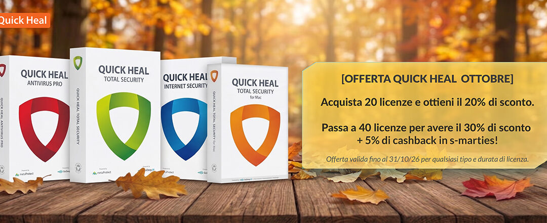 [ Offerta Quick Heal Ottobre ] Due Special Pack pensati per te!